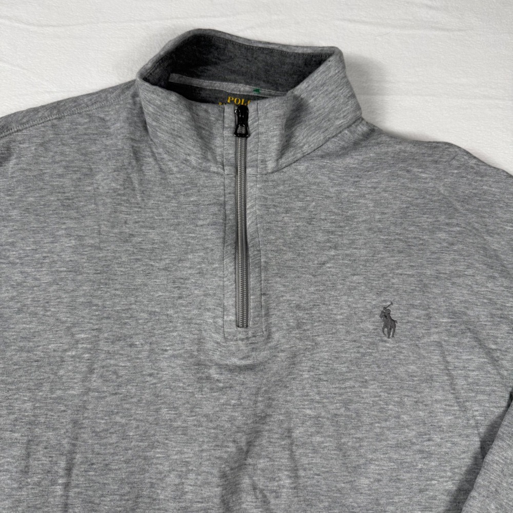 Polo Ralph Lauren Quarter Zip XL Gray Preppy Athleisure Pullover